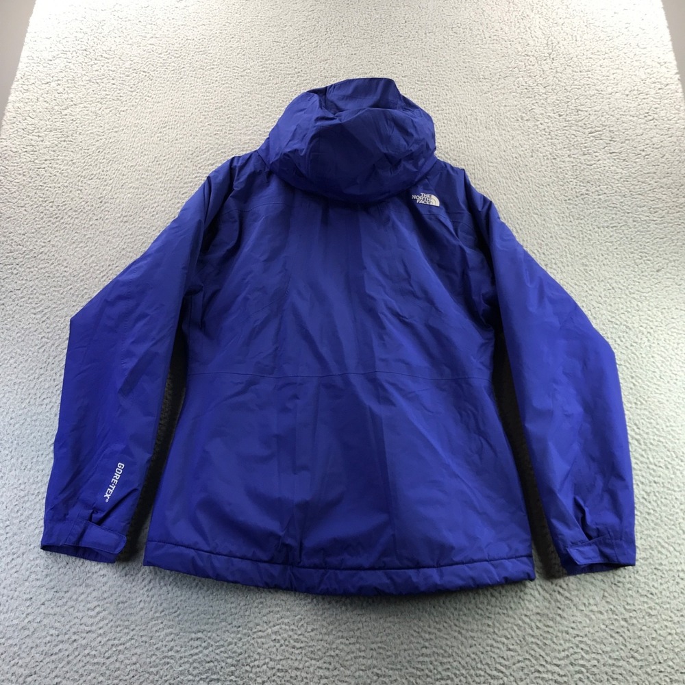 North Face Jacket Womens Large Blue Gortex Primaloft Hooded Insulated Gorpcore